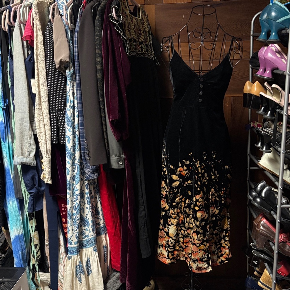 Elegant Black Floral Dress